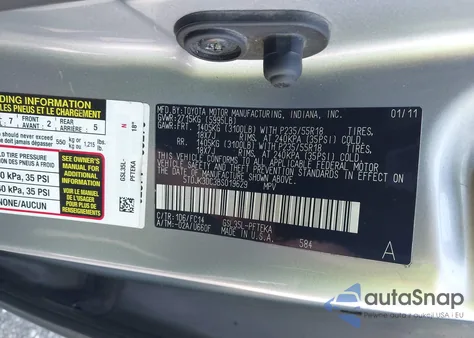 2011 Toyota Sienna Le из США, поврежденный, VIN 5TDJK3DC3BS019629